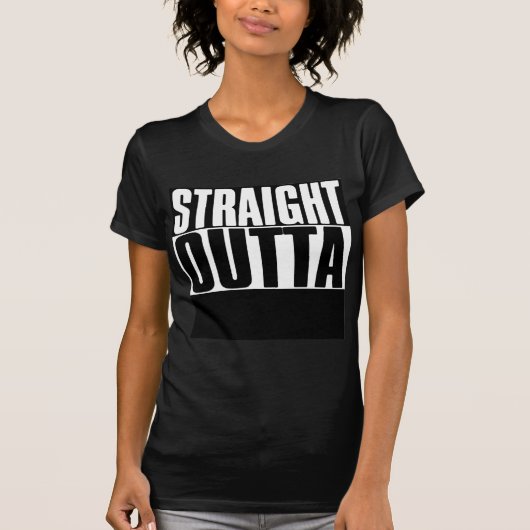 まっすぐなOUTTA "あなたの文字"のカスタム Tシャツ (正面)