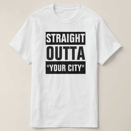 まっすぐなOUTTA "あなたの都市" Tシャツ (デザイン正面)