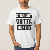 まっすぐなOUTTA "あなたの都市" Tシャツ (正面)