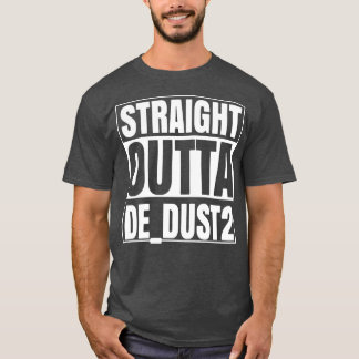 まっすぐなOutta De_Dust2の殴打のゲーマーのロゴ Tシャツ