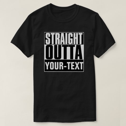 まっすぐなOUTTA YOUR-TEXTのTシャツ Tシャツ (デザイン正面)