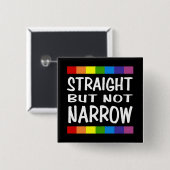 まっすぐにしかしない狭いところボタン-正方形 缶バッジ (正面&裏面)