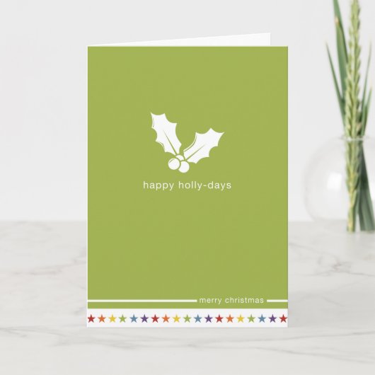 まっすぐにデザインの「幸せなヒイラギ日」カード シーズンカード (正面)