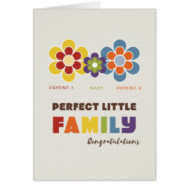 まっすぐにデザイン-小さい家族カードを完成して下さい