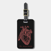 まっすぐに医学のおたくのためのハートのギフトから ラゲッジタグ (正面縦)