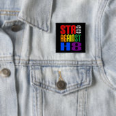 まっすぐに憎悪LGBTの同盟国に対して 缶バッジ (インサイチュ)