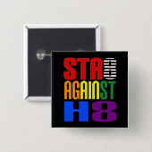 まっすぐに憎悪LGBTの同盟国に対して 缶バッジ (正面&裏面)