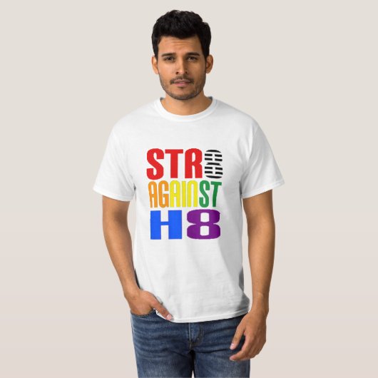 まっすぐに憎悪LGBTの同盟国に対して Tシャツ (正面フル)