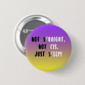 まっすぐに、シス形、ちょうど眠い 缶バッジ (正面&裏面)