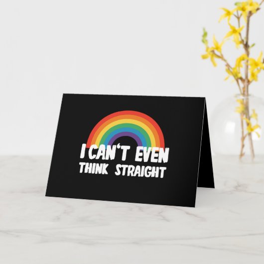 まっすぐ考えにもおもしろいゲイプライド カード (黄色い花)