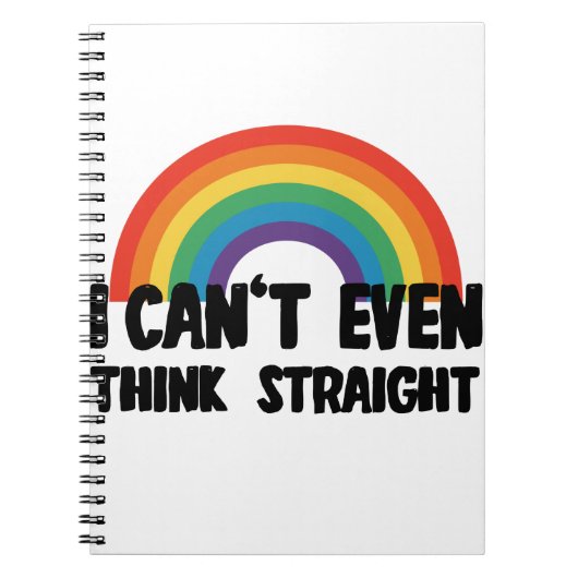 まっすぐ考えにもおもしろいゲイプライド ノートブック (正面)