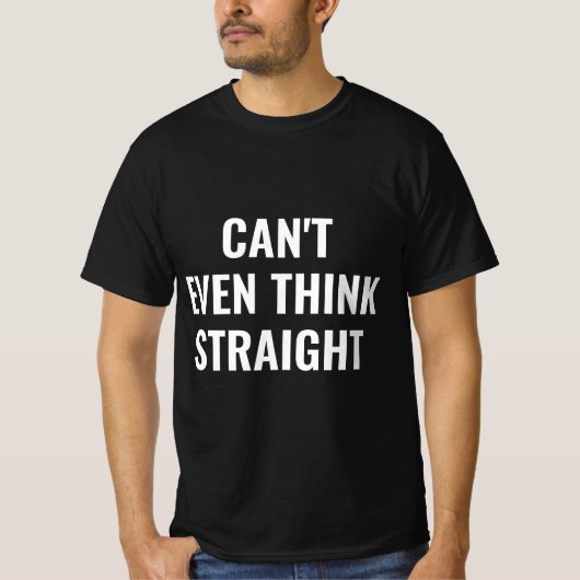 まっすぐ考えられないTシャツ Tシャツ (正面)