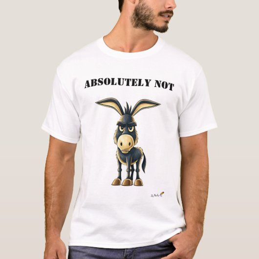 まったく面白くない頑固なロバTシャツ Tシャツ (正面)