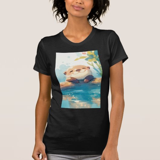 まったりカワウソの日 Tシャツ (正面)