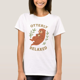 まったりカワウソ – 紅茶とカワウソTシャツ Tシャツ