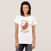 まったりカワウソ – 紅茶とカワウソTシャツ Tシャツ (正面フル)