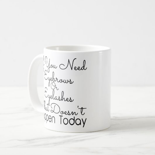 まつおもしろいげ及び眉美しい化粧引用文 コーヒーマグカップ (正面左)