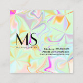 まつかわいらしげ技術者ホログラムまつげ スクエア名刺 (裏面)