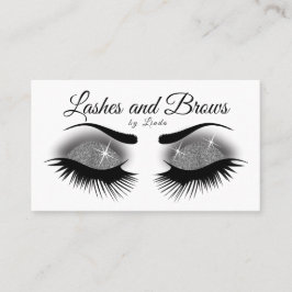 まつげおよび額- Smokeyの灰色のグリッター 名刺