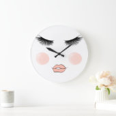 まつげと唇 ラージ壁時計 (ホーム)