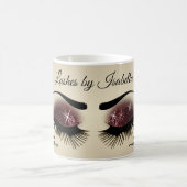 まつげと眉-バーガンディワイングリッター コーヒーマグカップ (中央)