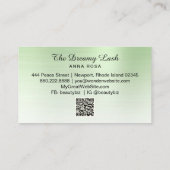 *～*まつげのある眉の拡張QRメタルセロリ緑 名刺 (裏面)