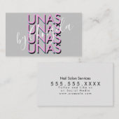 まつげのはっきりしたサロン爪、 ネイルをピンクまで繰り返す 名刺 (正面/裏面)