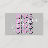 まつげのはっきりしたサロン爪、 ネイルをピンクまで繰り返す 名刺 (正面)