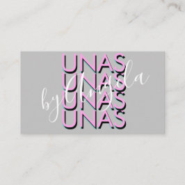 まつげのはっきりしたサロン爪、 ネイルをピンクまで繰り返す 名刺