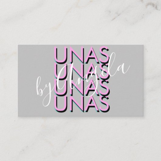 まつげのはっきりしたサロン爪、 ネイルをピンクまで繰り返す 名刺 (正面)