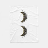 まつげのプリントの鞭 フリースブランケット (正面)