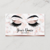 まつげのロゴの名刺のデザイン 名刺 (正面)