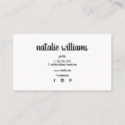 まつげの名刺 名刺 (裏面)