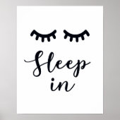 まつげの寝室で寝る ポスター (正面)