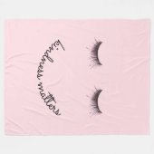 まつげの親切さの問題 フリースブランケット (正面(横))