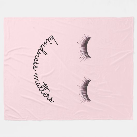 まつげの親切さの問題 フリースブランケット (正面(横))