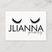 まつげはっきりしたサロン白黒名刺 名刺 (正面)