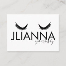 まつげはっきりしたサロン白黒名刺