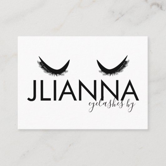 まつげはっきりしたサロン白黒名刺 名刺 (正面)