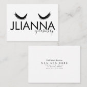 まつげはっきりしたサロン白黒名刺 名刺 (正面/裏面)