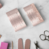 まつげアフターケア 流れるローズゴールドスパーク 名刺