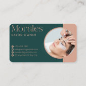 まつげアーティストの名刺 編集可能なミニマル 名刺 (裏面)