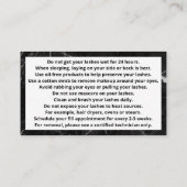 まつげエクステンションアフターケア名刺 名刺 (裏面)