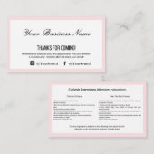 まつげエクステンションアフタ気にーケア 名刺 (正面/裏面)