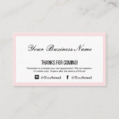 まつげエクステンションアフタ気にーケア 名刺 (正面)