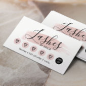 まつげエクステンションエレガントピンクラッシュサロンロイヤリティ ロイヤリティカード