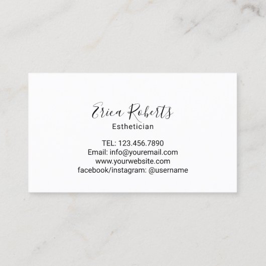 まつげエクステンションエレガントピンクラッシュサロンロイヤリティ ロイヤリティカード (裏面)