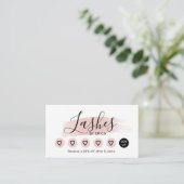 まつげエクステンションエレガントピンクラッシュサロンロイヤリティ ロイヤリティカード (スタンド正面)