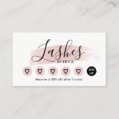 まつげエクステンションエレガントピンクラッシュサロンロイヤリティ ロイヤリティカード (正面)