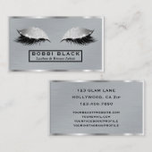 まつげエクステンショングリッターメークアモダンップメタル 名刺 (正面/裏面)